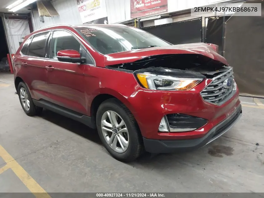 2019 Ford Edge Sel VIN: 2FMPK4J97KBB68678 Lot: 40927324