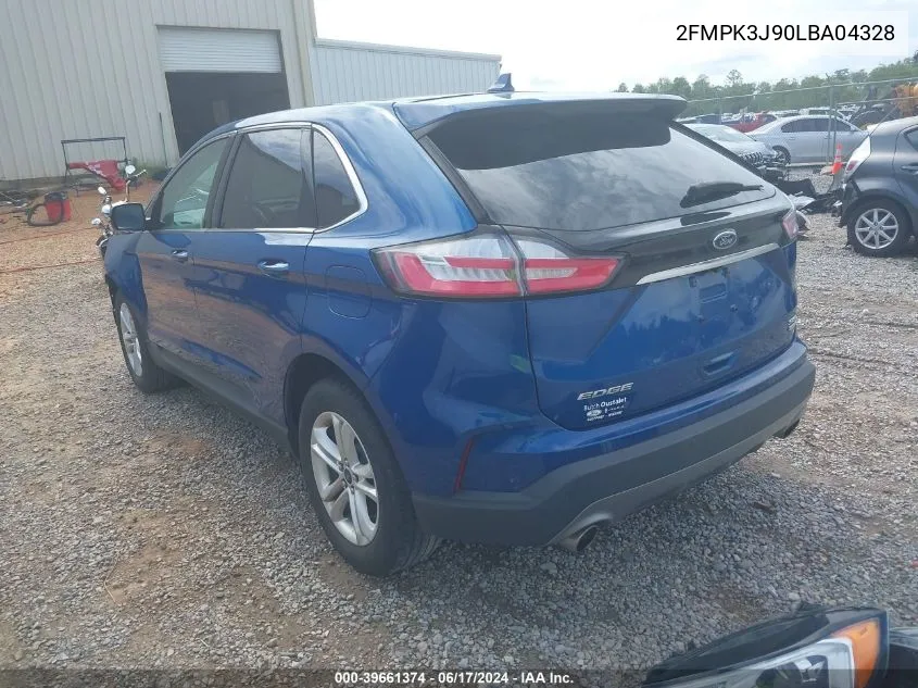 2020 Ford Edge Sel VIN: 2FMPK3J90LBA04328 Lot: 39661374