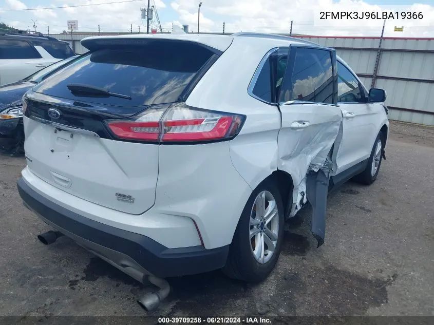 2020 Ford Edge Sel VIN: 2FMPK3J96LBA19366 Lot: 39709258