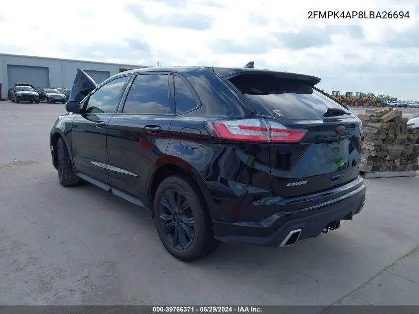 2020 Ford Edge St VIN: 2FMPK4AP8LBA26694 Lot: 39766371