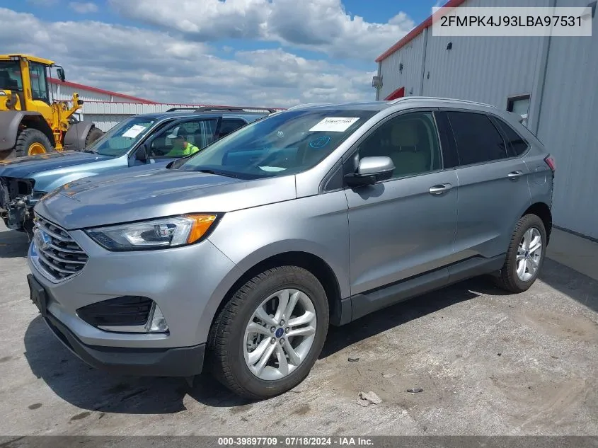 2020 Ford Edge Sel VIN: 2FMPK4J93LBA97531 Lot: 39897709