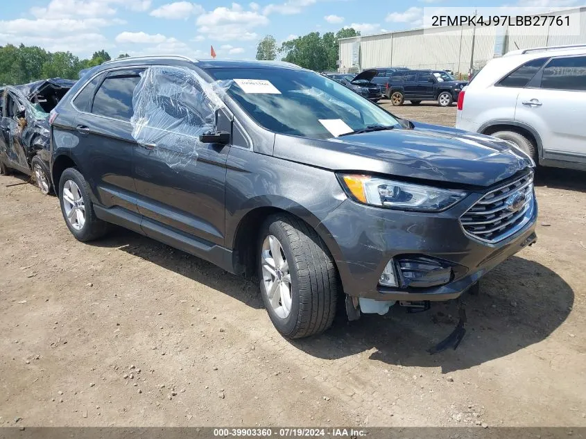 2020 Ford Edge Sel VIN: 2FMPK4J97LBB27761 Lot: 39903360