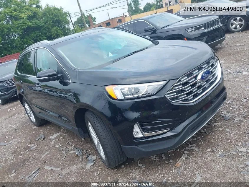 2020 Ford Edge Sel VIN: 2FMPK4J96LBA49800 Lot: 39937531