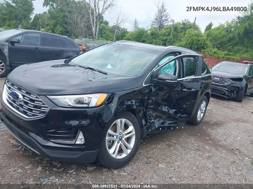 2020 Ford Edge Sel VIN: 2FMPK4J96LBA49800 Lot: 39937531