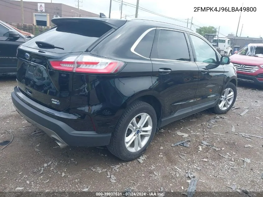 2020 Ford Edge Sel VIN: 2FMPK4J96LBA49800 Lot: 39937531