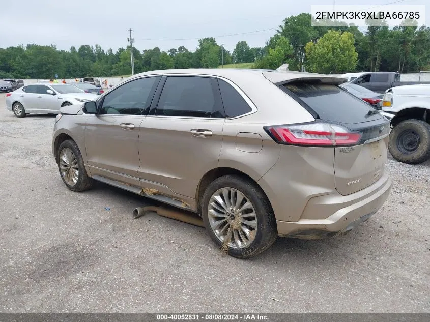 2020 Ford Edge Titanium VIN: 2FMPK3K9XLBA66785 Lot: 40052831