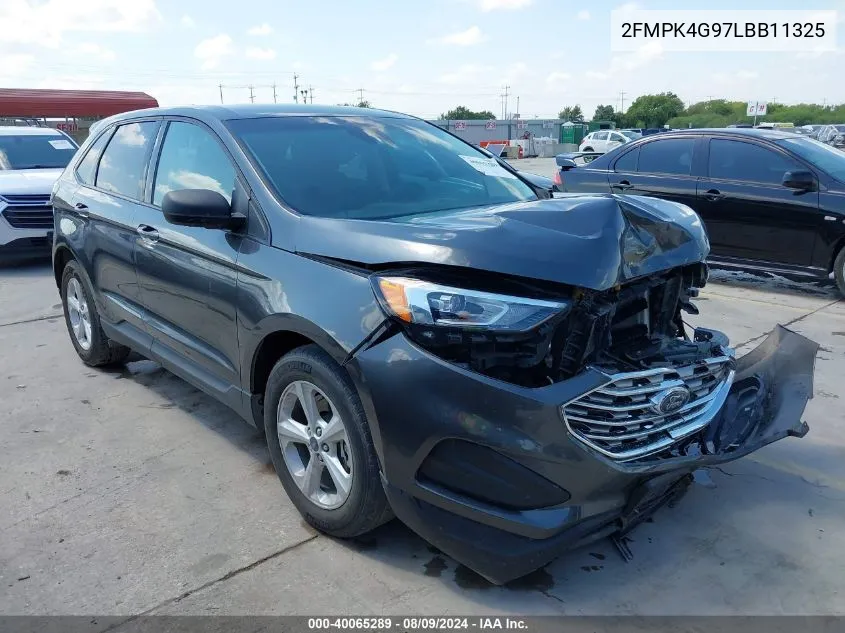 2020 Ford Edge Se VIN: 2FMPK4G97LBB11325 Lot: 40065289