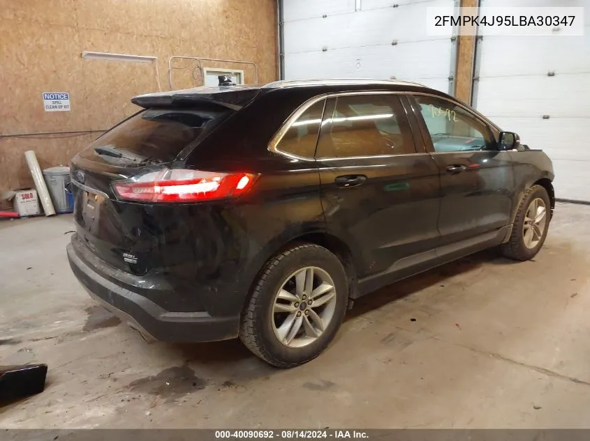 2020 Ford Edge Sel VIN: 2FMPK4J95LBA30347 Lot: 40090692