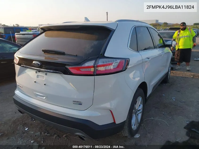 2020 Ford Edge Sel VIN: 2FMPK4J96LBA11824 Lot: 40176511