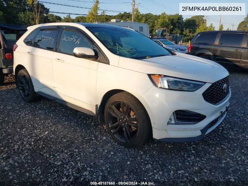 2020 Ford Edge St VIN: 2FMPK4AP0LBB60261 Lot: 40187665