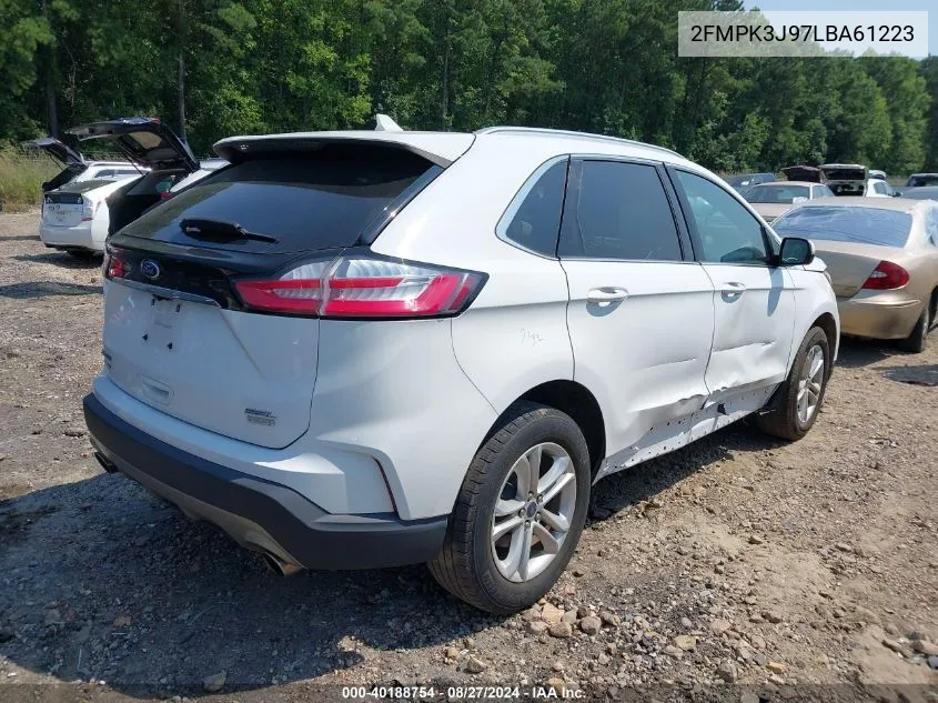 2020 Ford Edge Sel VIN: 2FMPK3J97LBA61223 Lot: 40188754