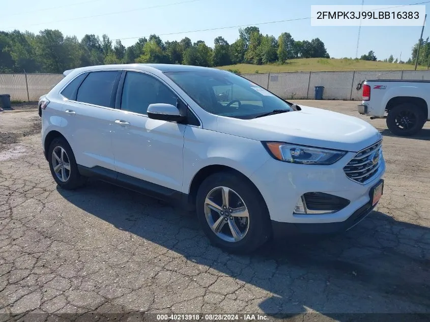 2020 Ford Edge Sel VIN: 2FMPK3J99LBB16383 Lot: 40213918