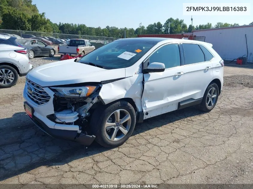 2020 Ford Edge Sel VIN: 2FMPK3J99LBB16383 Lot: 40213918