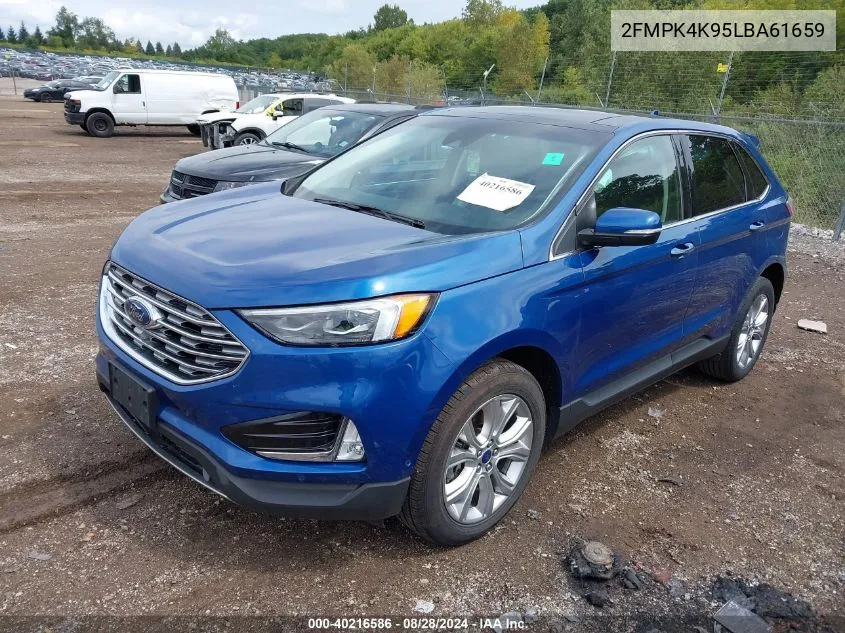 2020 Ford Edge Titanium VIN: 2FMPK4K95LBA61659 Lot: 40216586