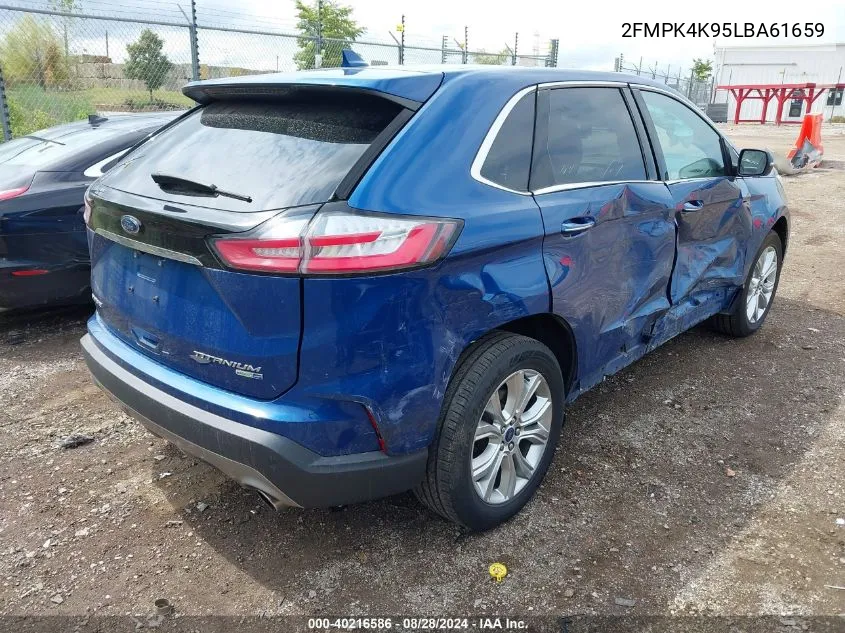 2020 Ford Edge Titanium VIN: 2FMPK4K95LBA61659 Lot: 40216586