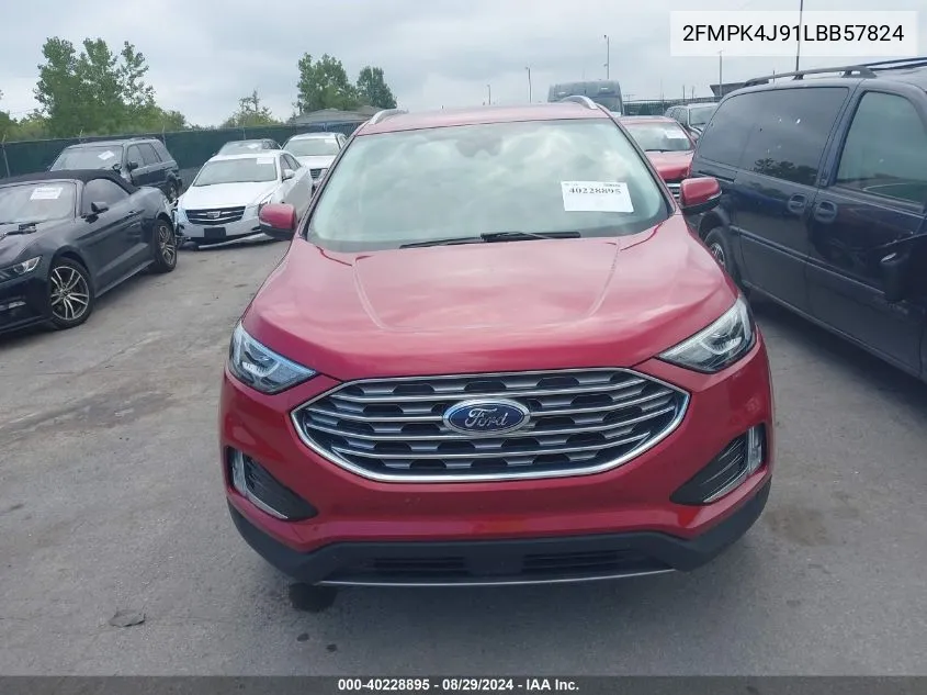 2020 Ford Edge Sel VIN: 2FMPK4J91LBB57824 Lot: 40228895