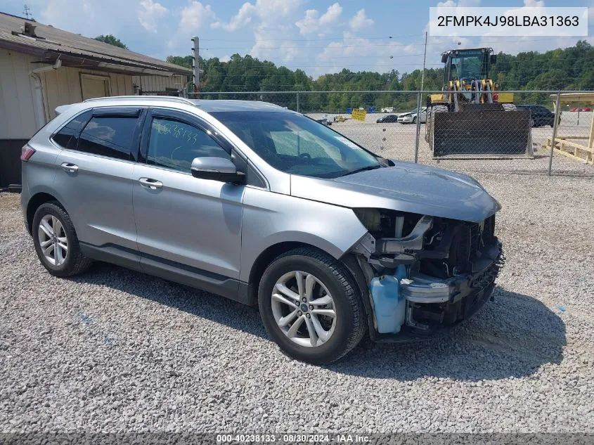 2020 Ford Edge Sel VIN: 2FMPK4J98LBA31363 Lot: 40238133