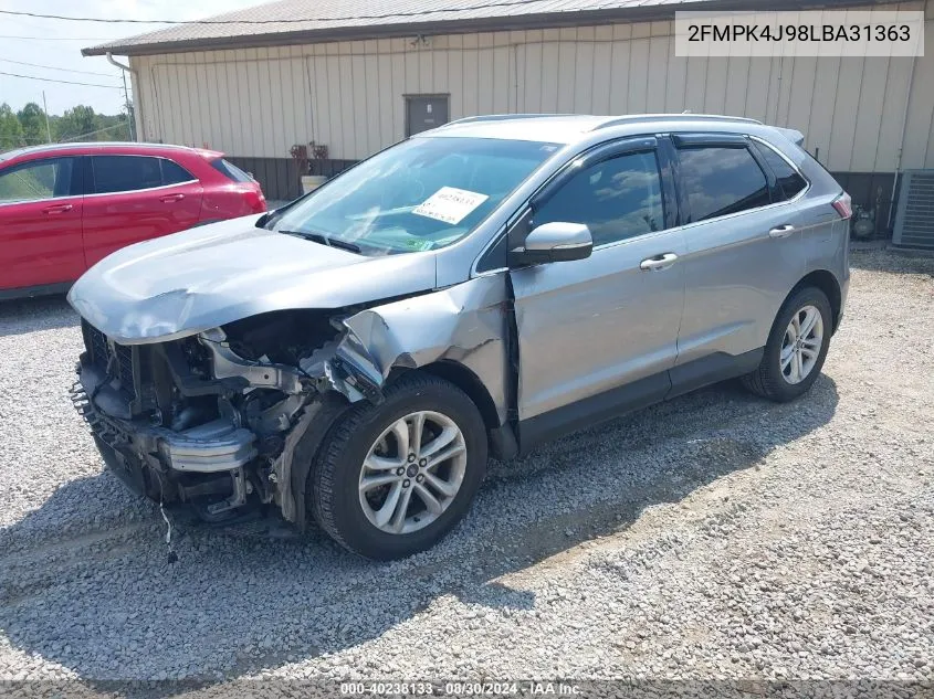 2020 Ford Edge Sel VIN: 2FMPK4J98LBA31363 Lot: 40238133