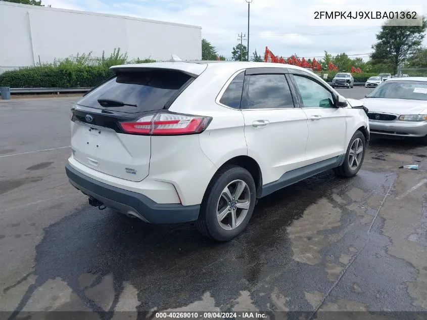 2020 Ford Edge Sel VIN: 2FMPK4J9XLBA01362 Lot: 40269010