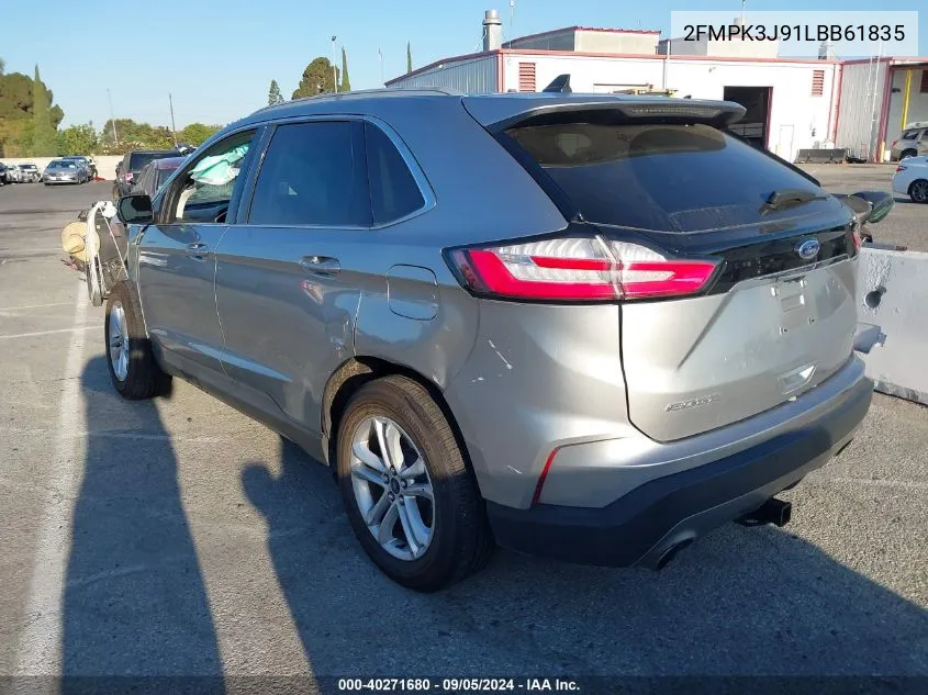 2020 Ford Edge Sel VIN: 2FMPK3J91LBB61835 Lot: 40271680