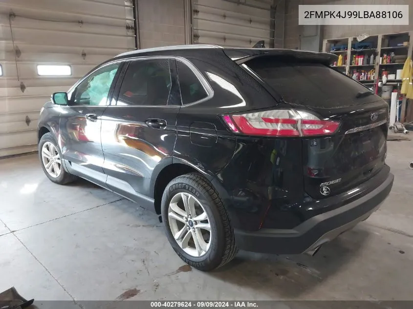 2020 Ford Edge Sel VIN: 2FMPK4J99LBA88106 Lot: 40279624