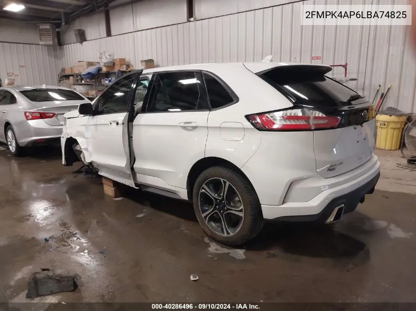 2020 Ford Edge St VIN: 2FMPK4AP6LBA74825 Lot: 40286496