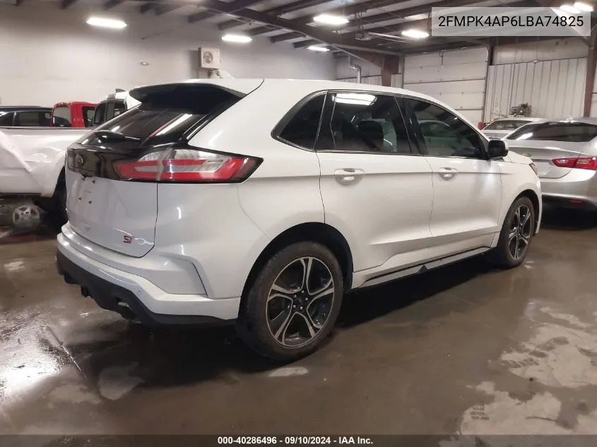 2020 Ford Edge St VIN: 2FMPK4AP6LBA74825 Lot: 40286496