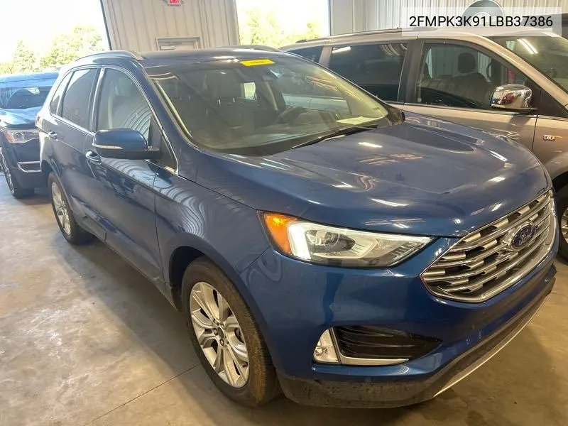 2020 Ford Edge Titanium VIN: 2FMPK3K91LBB37386 Lot: 40305419