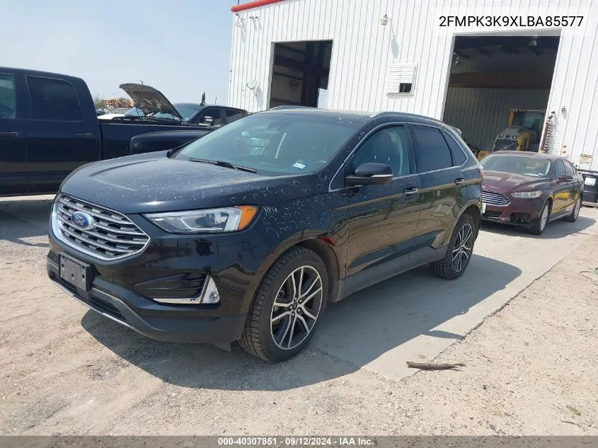 2020 Ford Edge Titanium VIN: 2FMPK3K9XLBA85577 Lot: 40307851