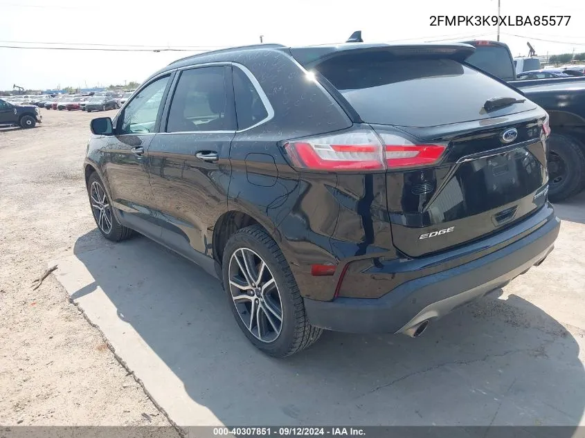 2020 Ford Edge Titanium VIN: 2FMPK3K9XLBA85577 Lot: 40307851