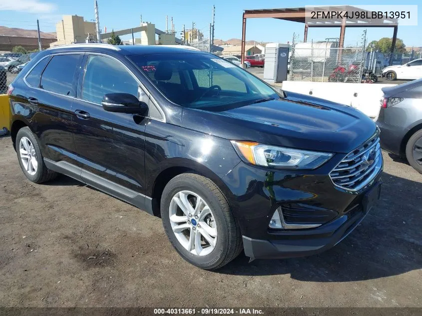 2020 Ford Edge Sel VIN: 2FMPK4J98LBB13951 Lot: 40313661