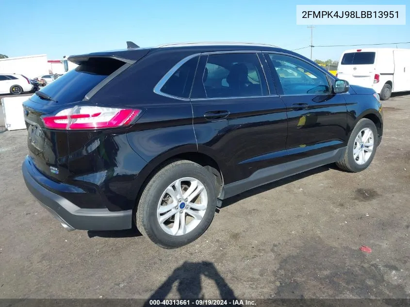 2020 Ford Edge Sel VIN: 2FMPK4J98LBB13951 Lot: 40313661