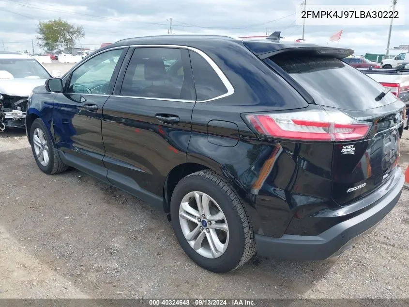 2020 Ford Edge Sel VIN: 2FMPK4J97LBA30222 Lot: 40324648