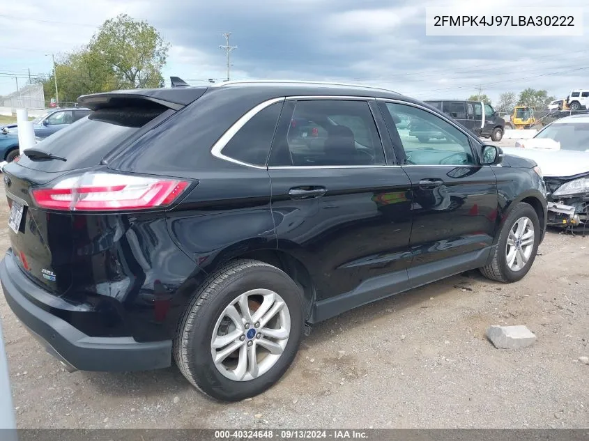 2020 Ford Edge Sel VIN: 2FMPK4J97LBA30222 Lot: 40324648