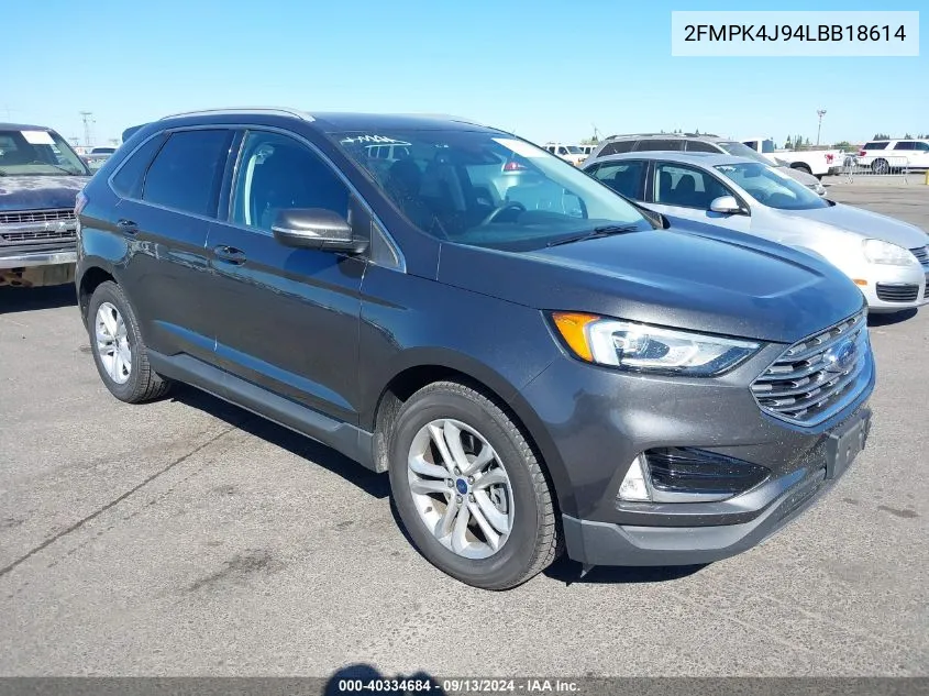 2020 Ford Edge Sel VIN: 2FMPK4J94LBB18614 Lot: 40334684