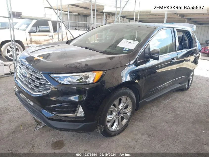 2020 Ford Edge Titanium VIN: 2FMPK3K96LBA55637 Lot: 40379394