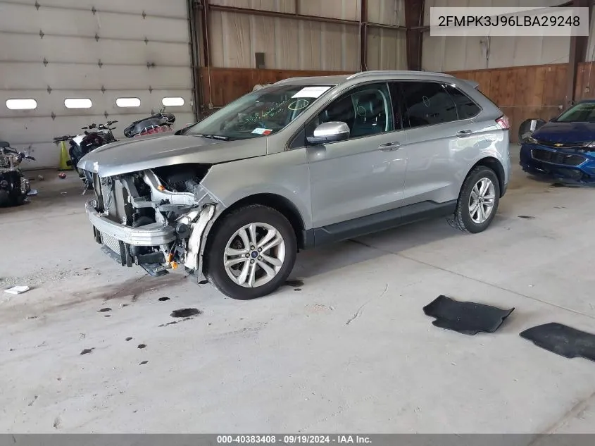 2020 Ford Edge Sel VIN: 2FMPK3J96LBA29248 Lot: 40383408