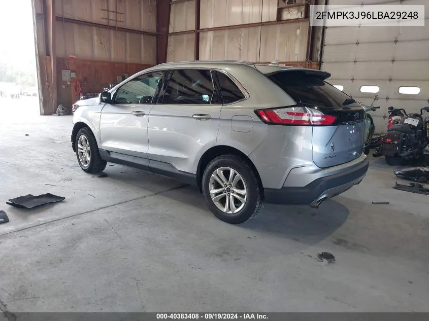 2020 Ford Edge Sel VIN: 2FMPK3J96LBA29248 Lot: 40383408