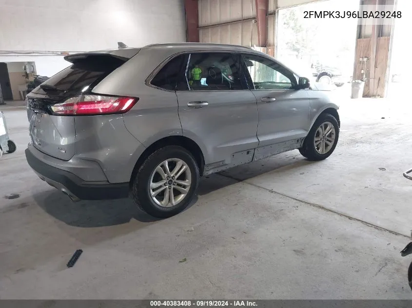 2020 Ford Edge Sel VIN: 2FMPK3J96LBA29248 Lot: 40383408