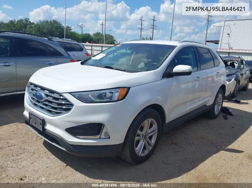 2020 Ford Edge Sel VIN: 2FMPK4J95LBA46421 Lot: 40391494