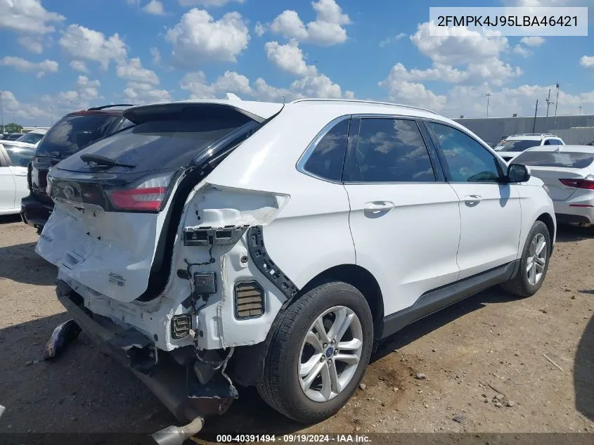 2020 Ford Edge Sel VIN: 2FMPK4J95LBA46421 Lot: 40391494