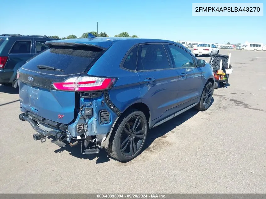 2020 Ford Edge St VIN: 2FMPK4AP8LBA43270 Lot: 40395094