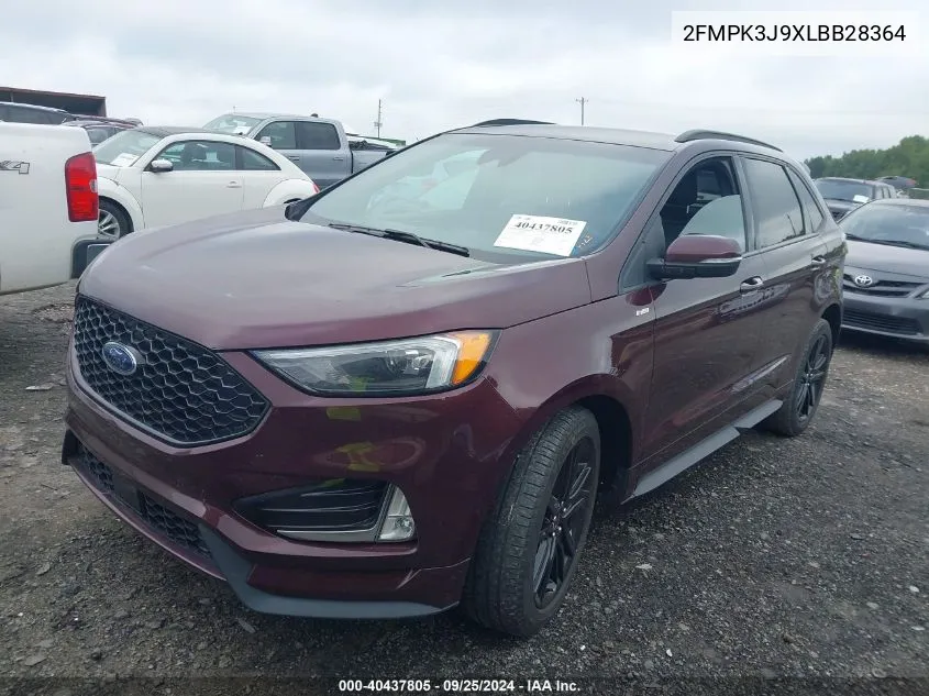 2020 Ford Edge St Line VIN: 2FMPK3J9XLBB28364 Lot: 40437805