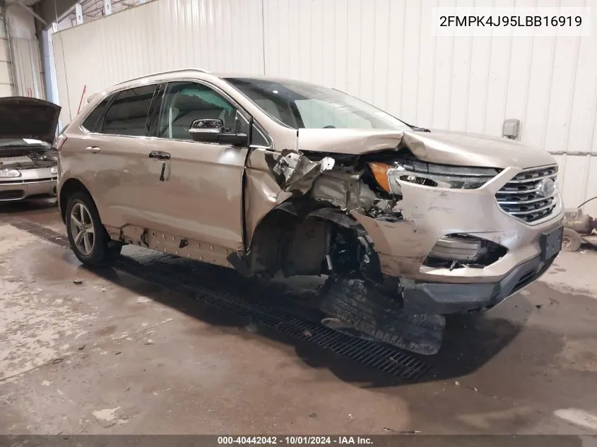 2020 Ford Edge Sel VIN: 2FMPK4J95LBB16919 Lot: 40442042