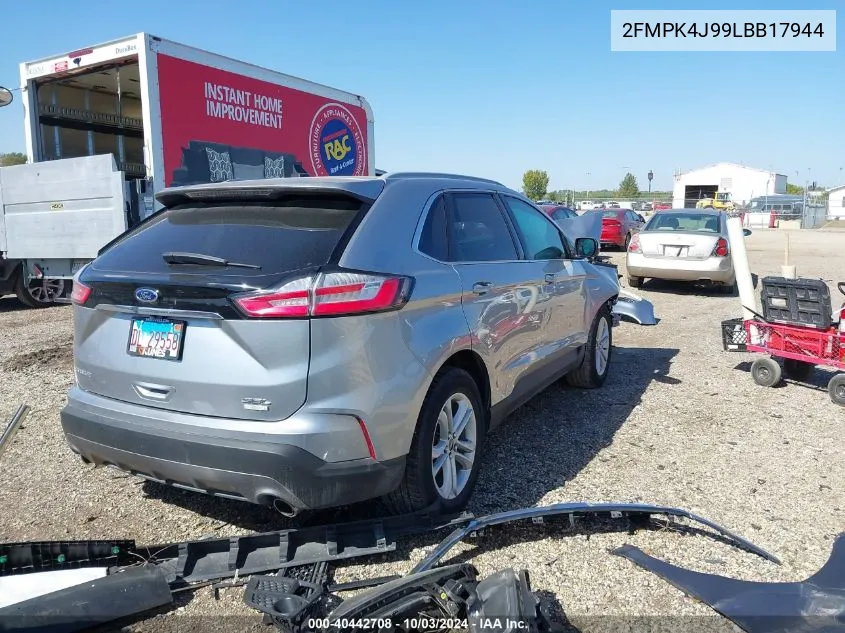 2020 Ford Edge Sel VIN: 2FMPK4J99LBB17944 Lot: 40442708