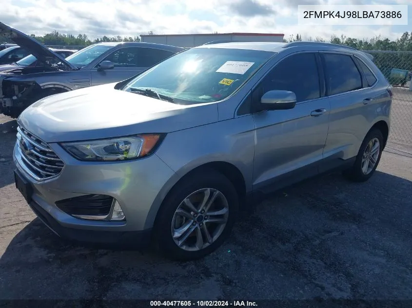 2020 Ford Edge Sel VIN: 2FMPK4J98LBA73886 Lot: 40477605