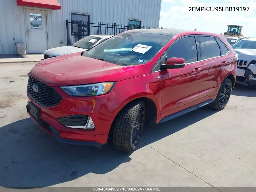 2020 Ford Edge St Line VIN: 2FMPK3J95LBB19197 Lot: 40484982