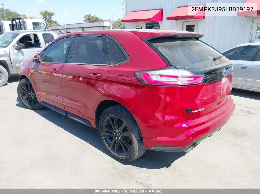 2020 Ford Edge St Line VIN: 2FMPK3J95LBB19197 Lot: 40484982