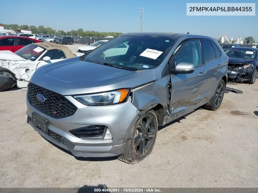 2020 Ford Edge St VIN: 2FMPK4AP6LBB44355 Lot: 40492601