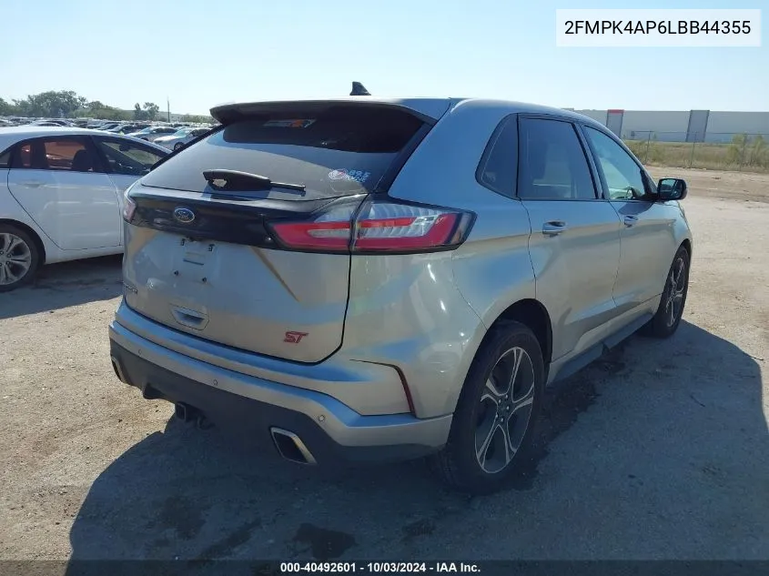 2020 Ford Edge St VIN: 2FMPK4AP6LBB44355 Lot: 40492601